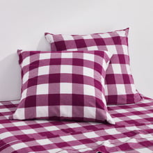 Azari Yarn-Dyed Gingham Washed Cotton European Pillowcases (Set of 2)
